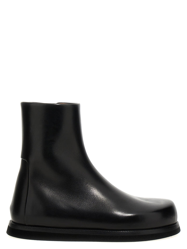 Marsell Black Calfskin Ankle Boots