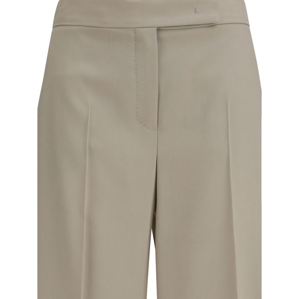 Women’s Max Mara Beige Wool Oves Aries Bermuda Shorts