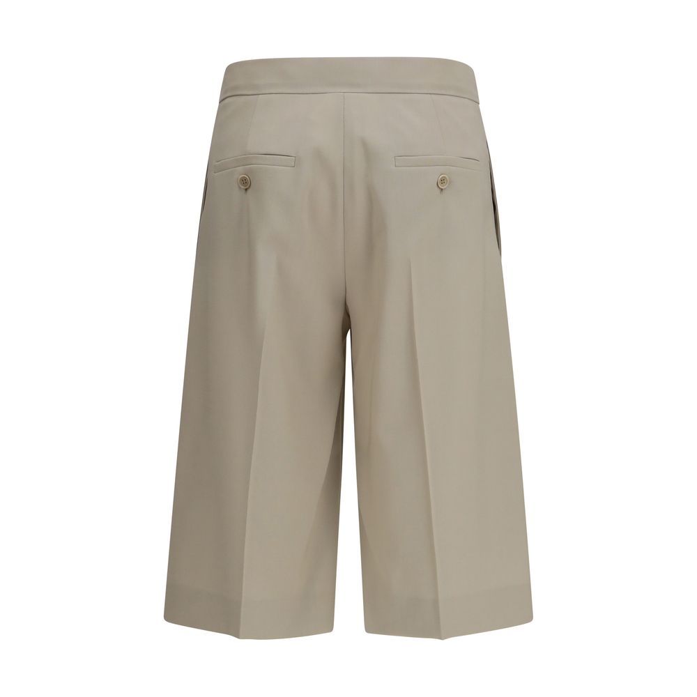 Women’s Max Mara Beige Wool Oves Aries Bermuda Shorts