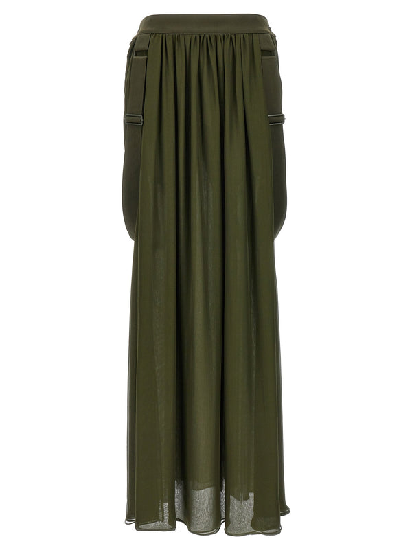 Women’s Max Mara Bicolor Silk Mini Skirt