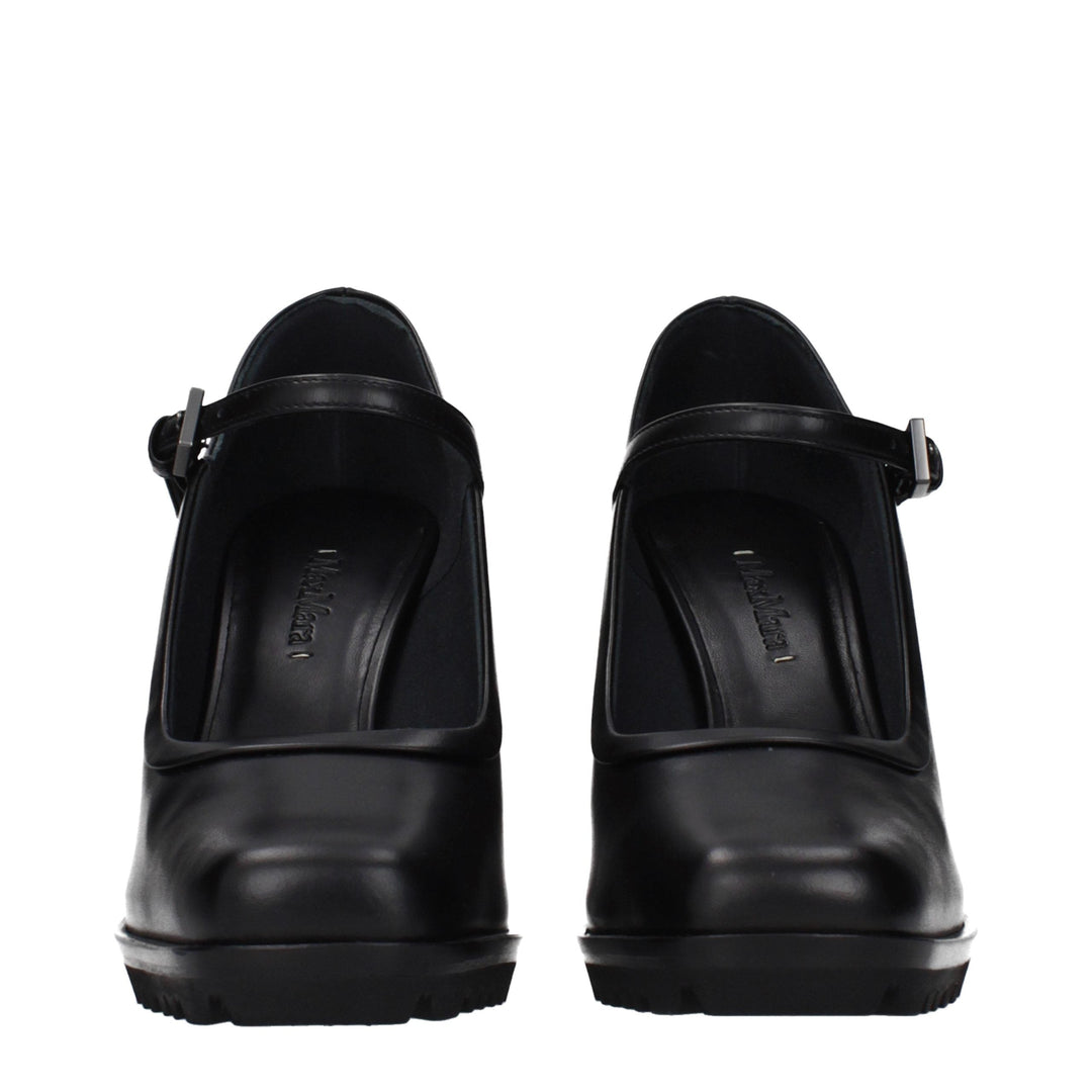 Women’s Max Mara Black Leather High Heel Pumps