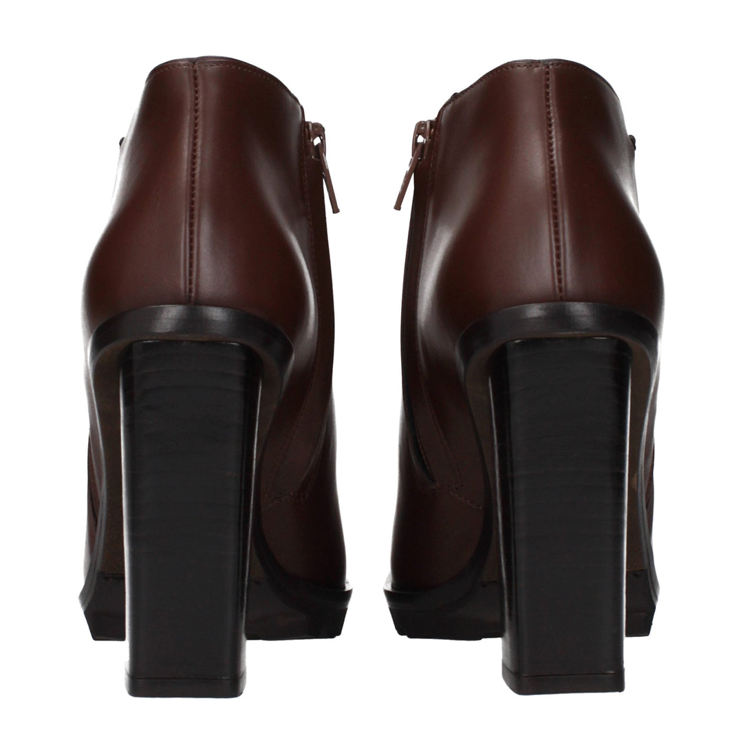 Women’s Max Mara Brown Leather Ankle Boots