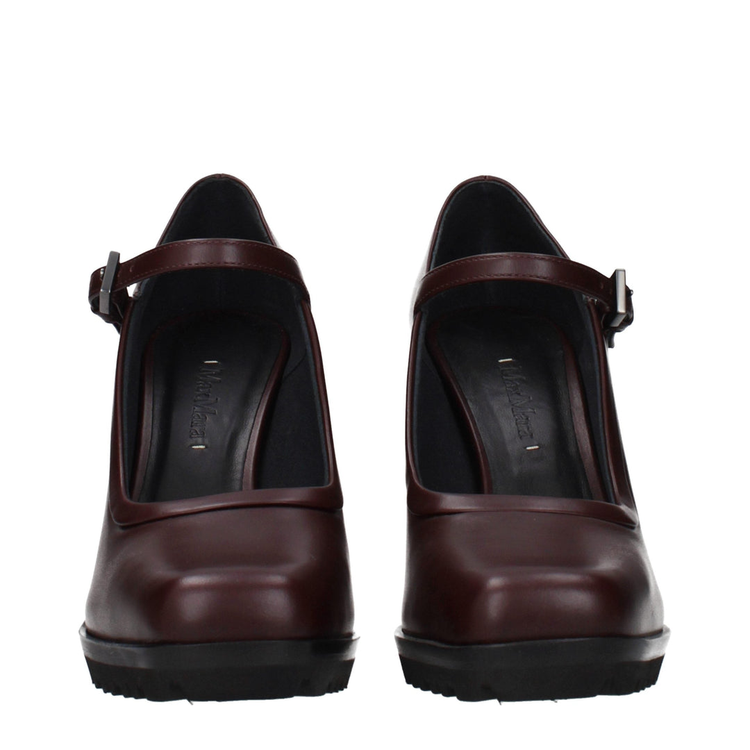 Women’s Max Mara Brown Leather High Heel Pumps