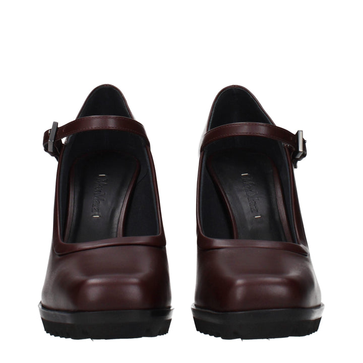 Women’s Max Mara Brown Leather High Heel Pumps