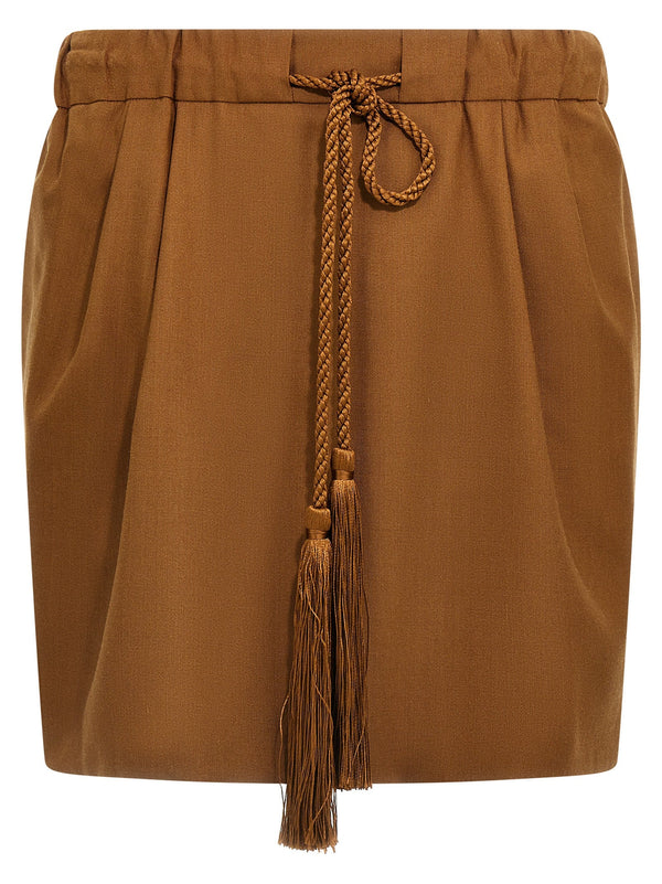 Women’s Max Mara Brown Virgin Wool Long Skirt