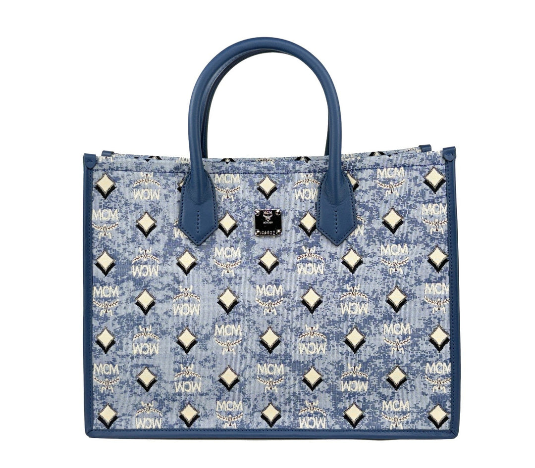 Women’s Mcm Aren Munchen Denim Tote Bag