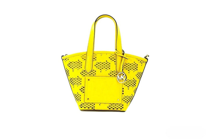 Women’s Michael Kors Kimber Small Daffodil Leather 2-in-1 Zip Tote Messenger Bag Purse