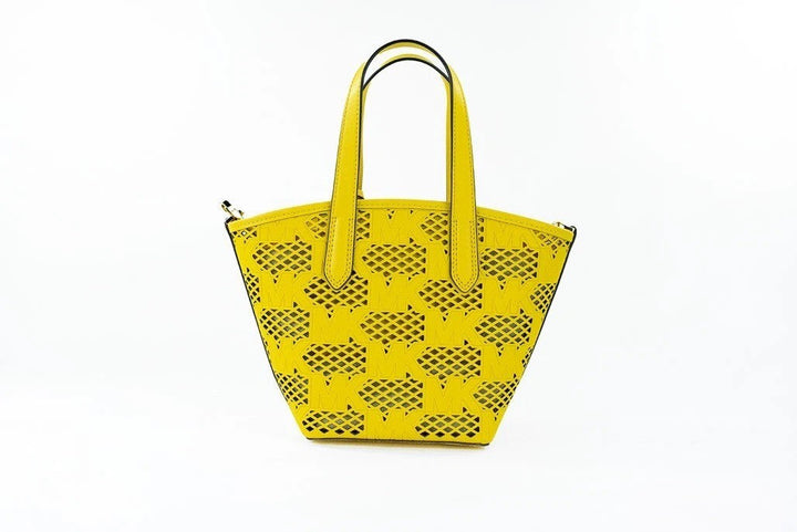 Women’s Michael Kors Kimber Small Daffodil Leather 2-in-1 Zip Tote Messenger Bag Purse