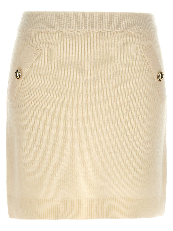 Women’s Michael Kors White Wool Long Skirt