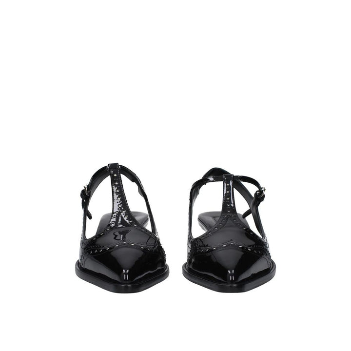 Women’s Miu Black Calfskin Mid Heel Pumps