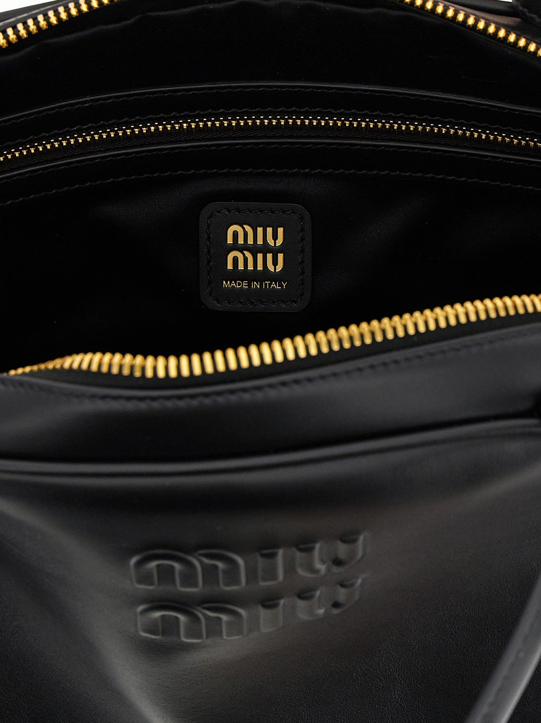 Women’s Miu Black Calfskin Shoulder Bag