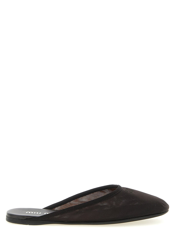 Women’s Miu Black Recycled Polyester Flats
