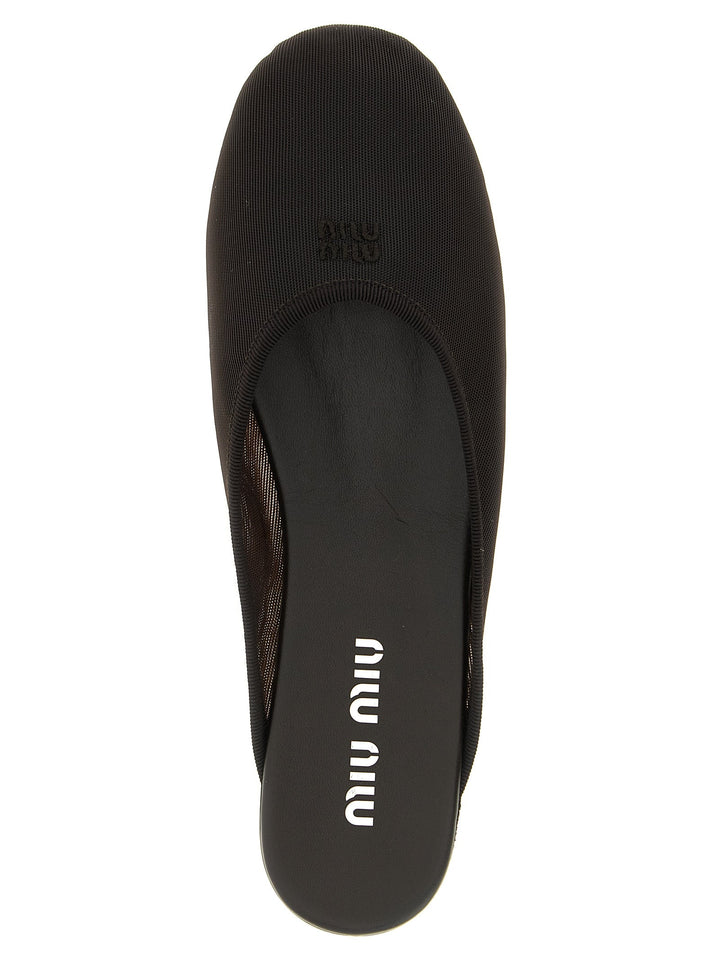 Women’s Miu Black Recycled Polyester Flats