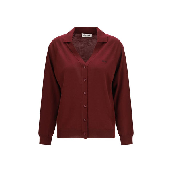 Women’s Miu Bordeaux Wool Oves Aries Cardigan