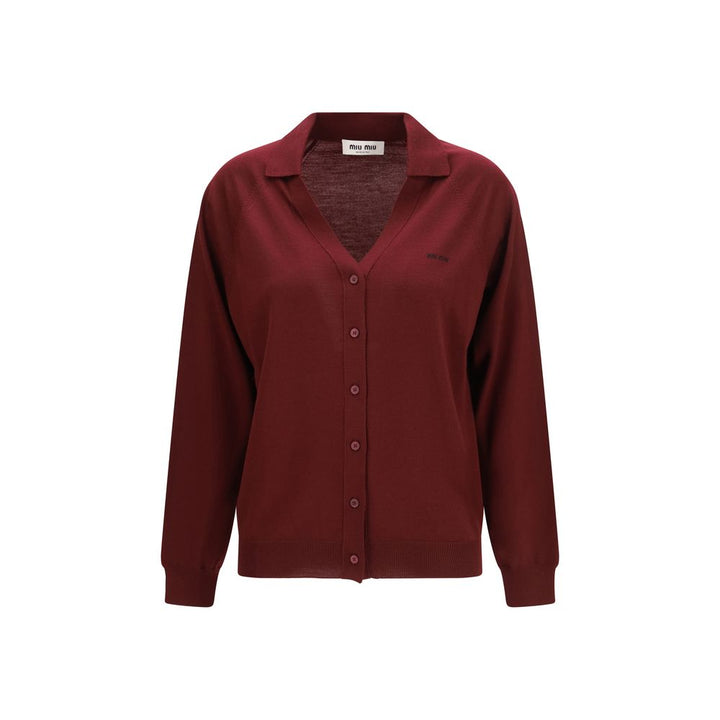Women’s Miu Bordeaux Wool Oves Aries Cardigan