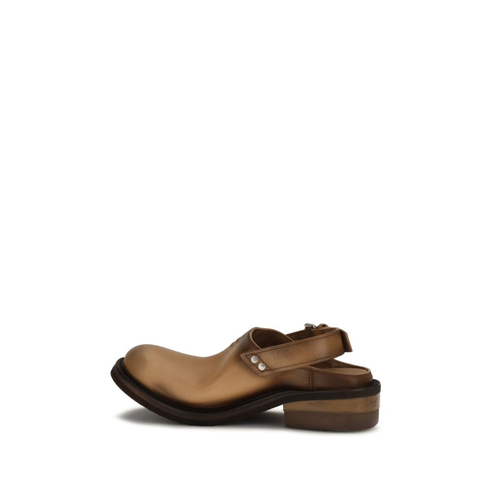 Women’s Miu Brown Calf Leather Bos Taurus Mules