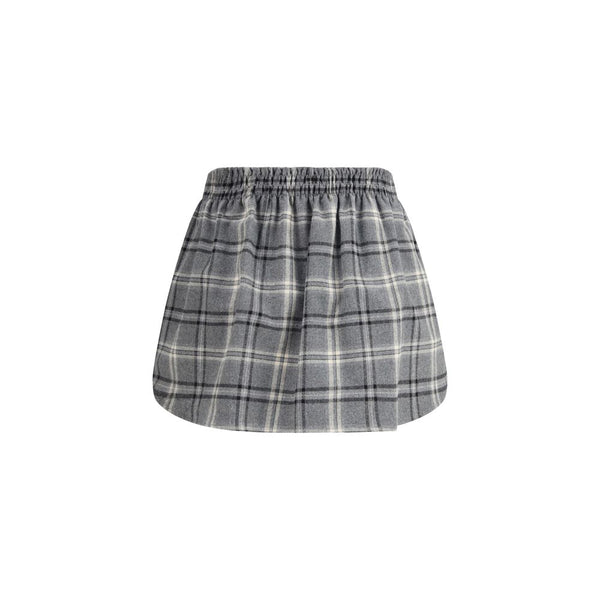 Women’s Miu Gray Cotton Mini Skirt