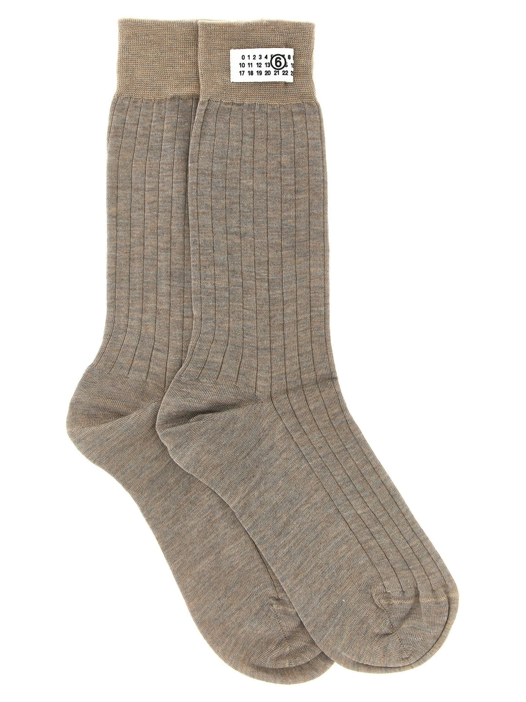 Women’s Mm6 Maison Margiela Beige Wool Socks