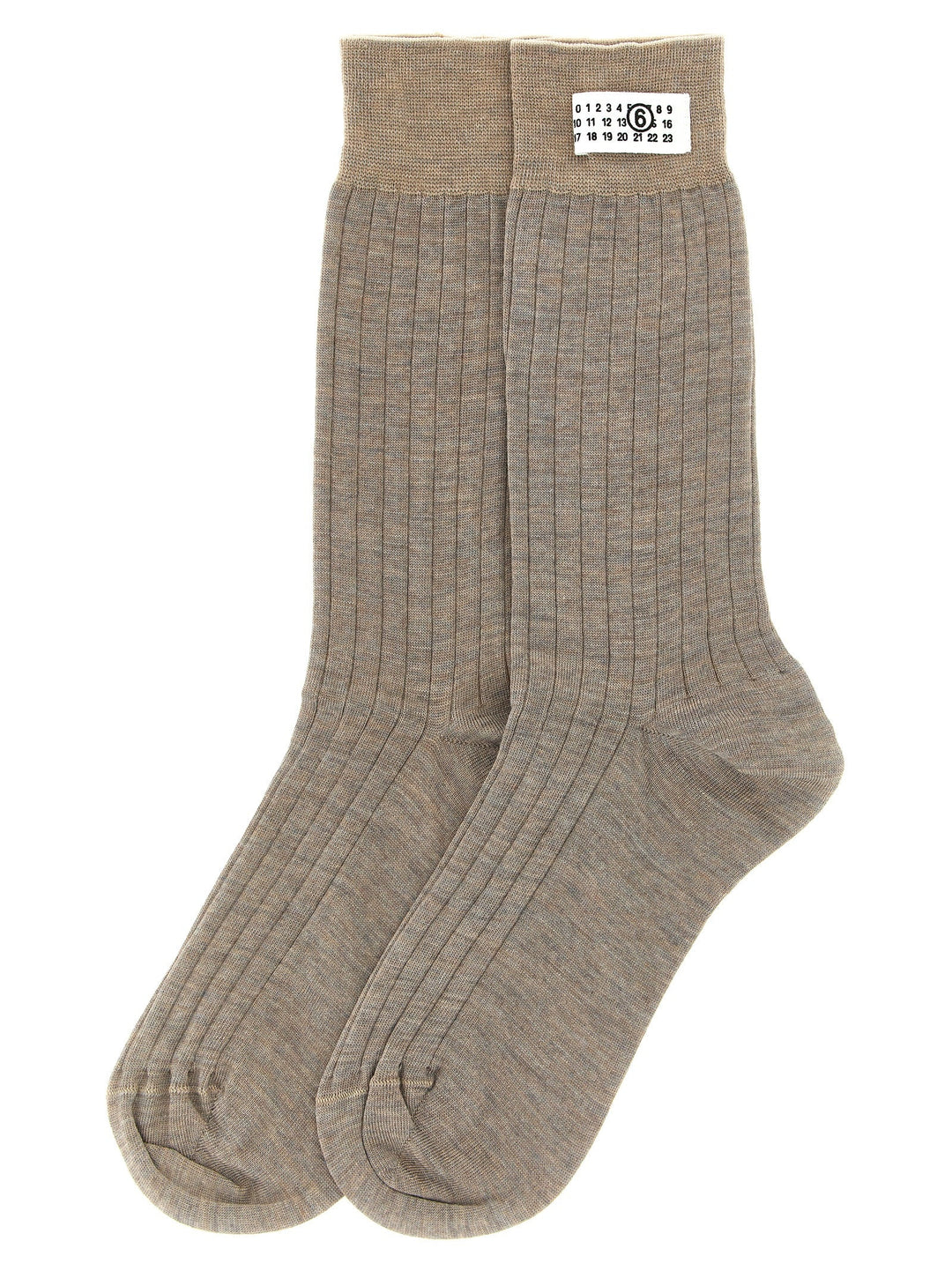 Women’s Mm6 Maison Margiela Beige Wool Socks