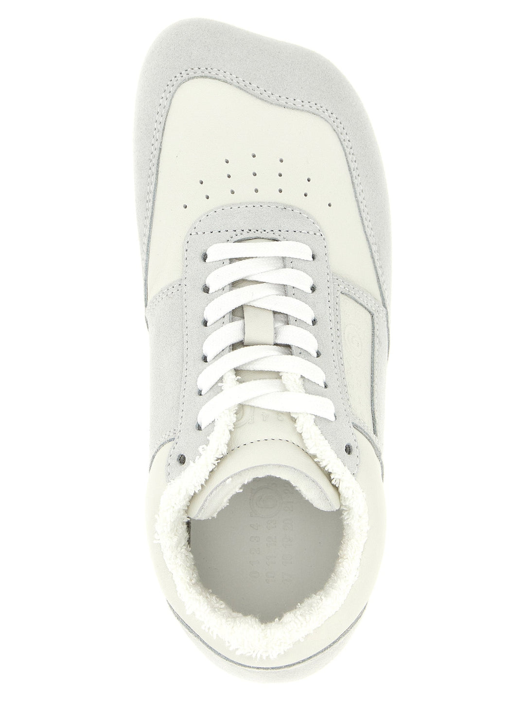 MM6 Maison Margiela Gray Calfskin Athletic Sneakers