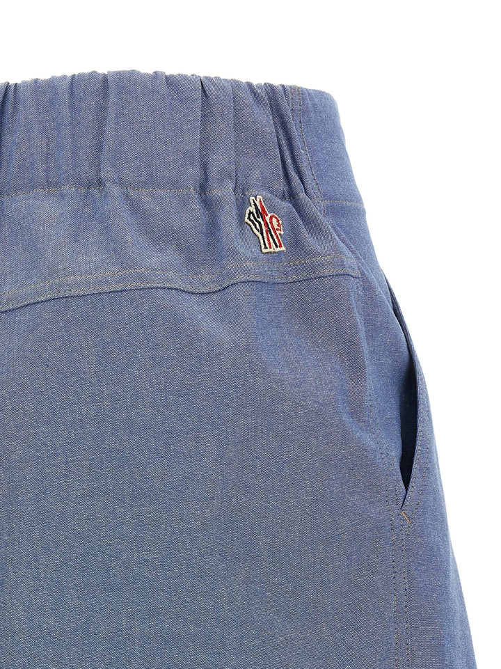 Moncler Grenoble Blue Cotton Bermuda Shorts