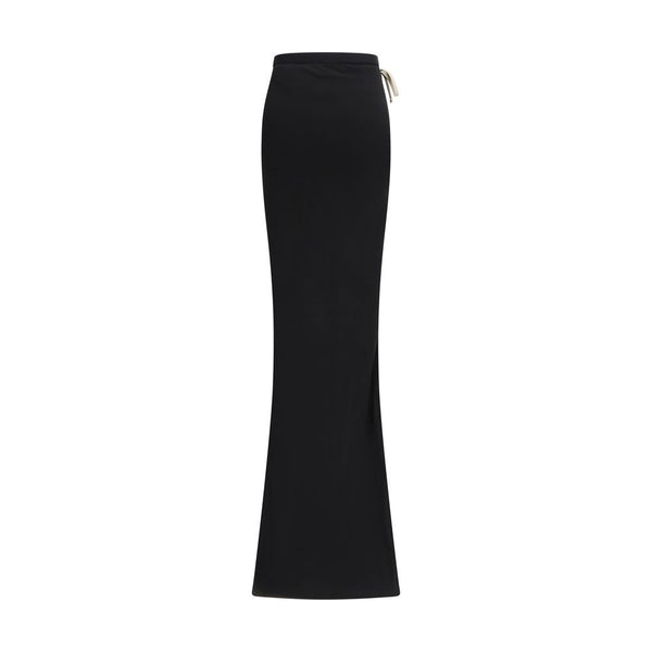 Women’s Moncler x Rick Owens Black Cotton Long Skirt