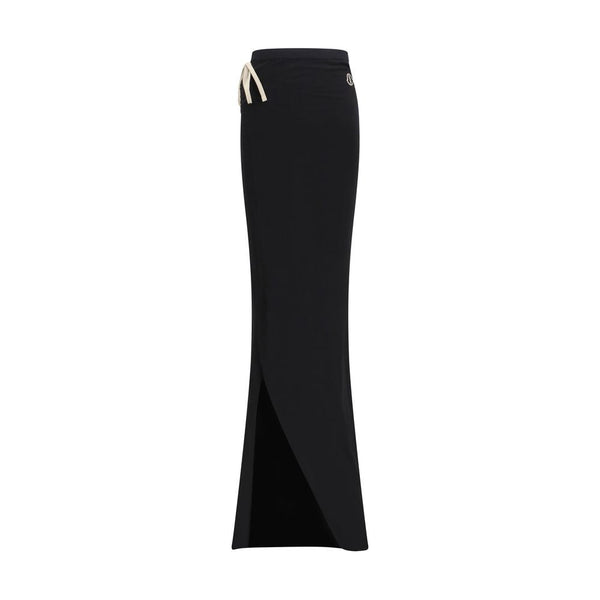 Women’s Moncler x Rick Owens Black Cotton Long Skirt