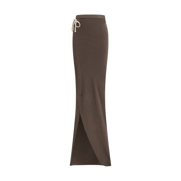 Women’s Moncler x Rick Owens Brown Cotton Long Skirt