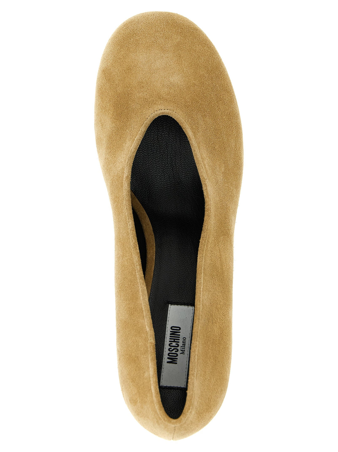 Women’s Moschino Beige Calfskin Mid Heel Pumps