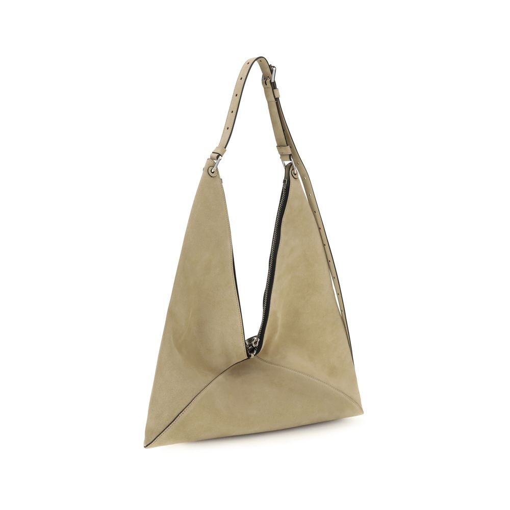 Women’s Moschino Beige Suede Leather Shoulder Bag