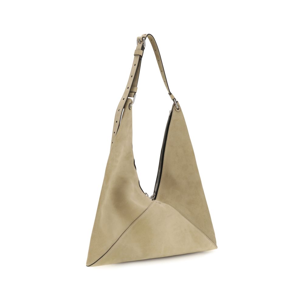 Women’s Moschino Beige Suede Leather Shoulder Bag