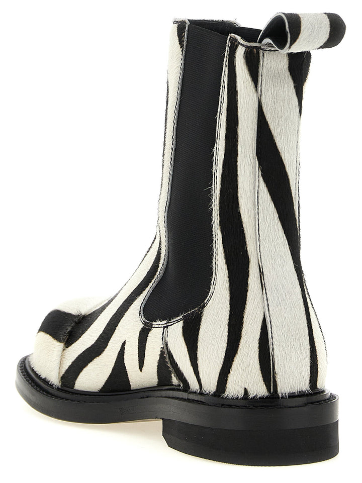 Women’s Moschino Bicolor Calfskin Ankle Boots