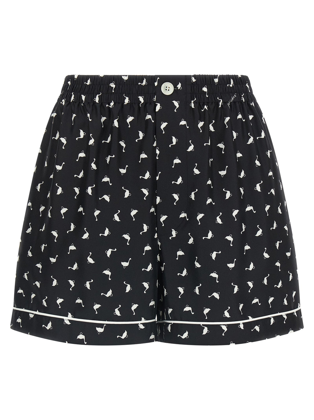 Women’s Moschino Bicolor Silk Bermuda Shorts