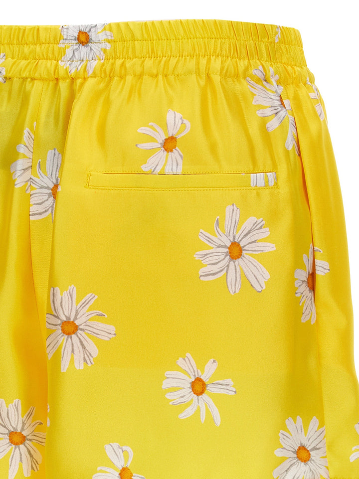 Women’s Moschino Bicolor Silk Bermuda Shorts