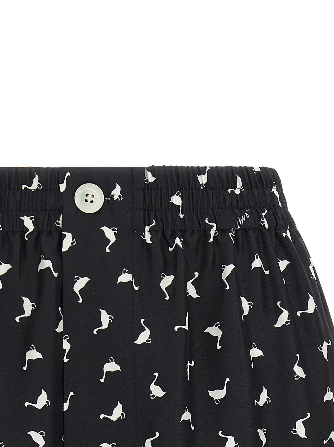 Women’s Moschino Bicolor Silk Bermuda Shorts