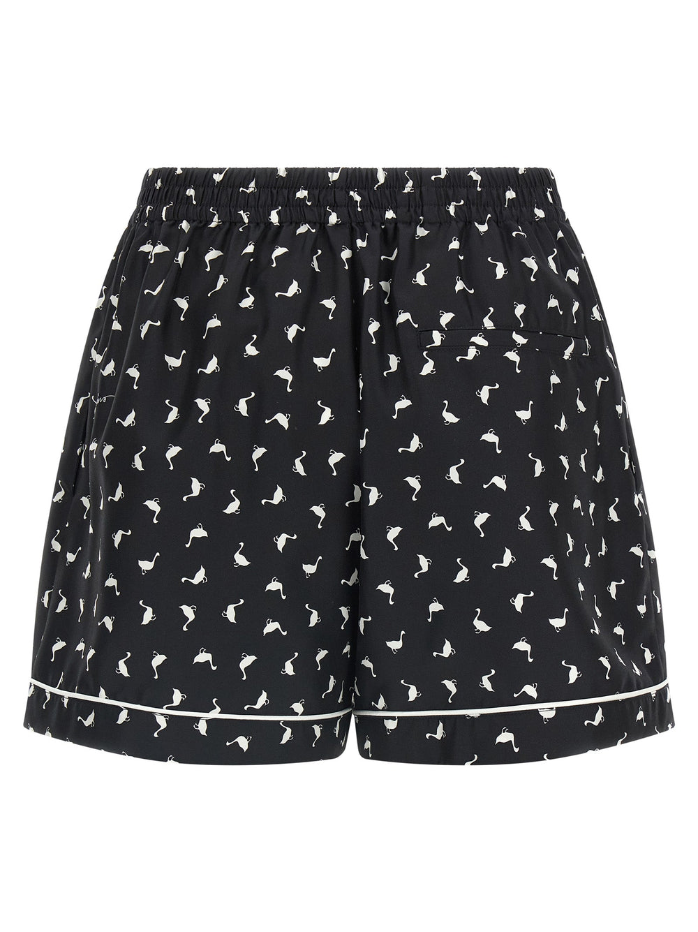 Women’s Moschino Bicolor Silk Bermuda Shorts