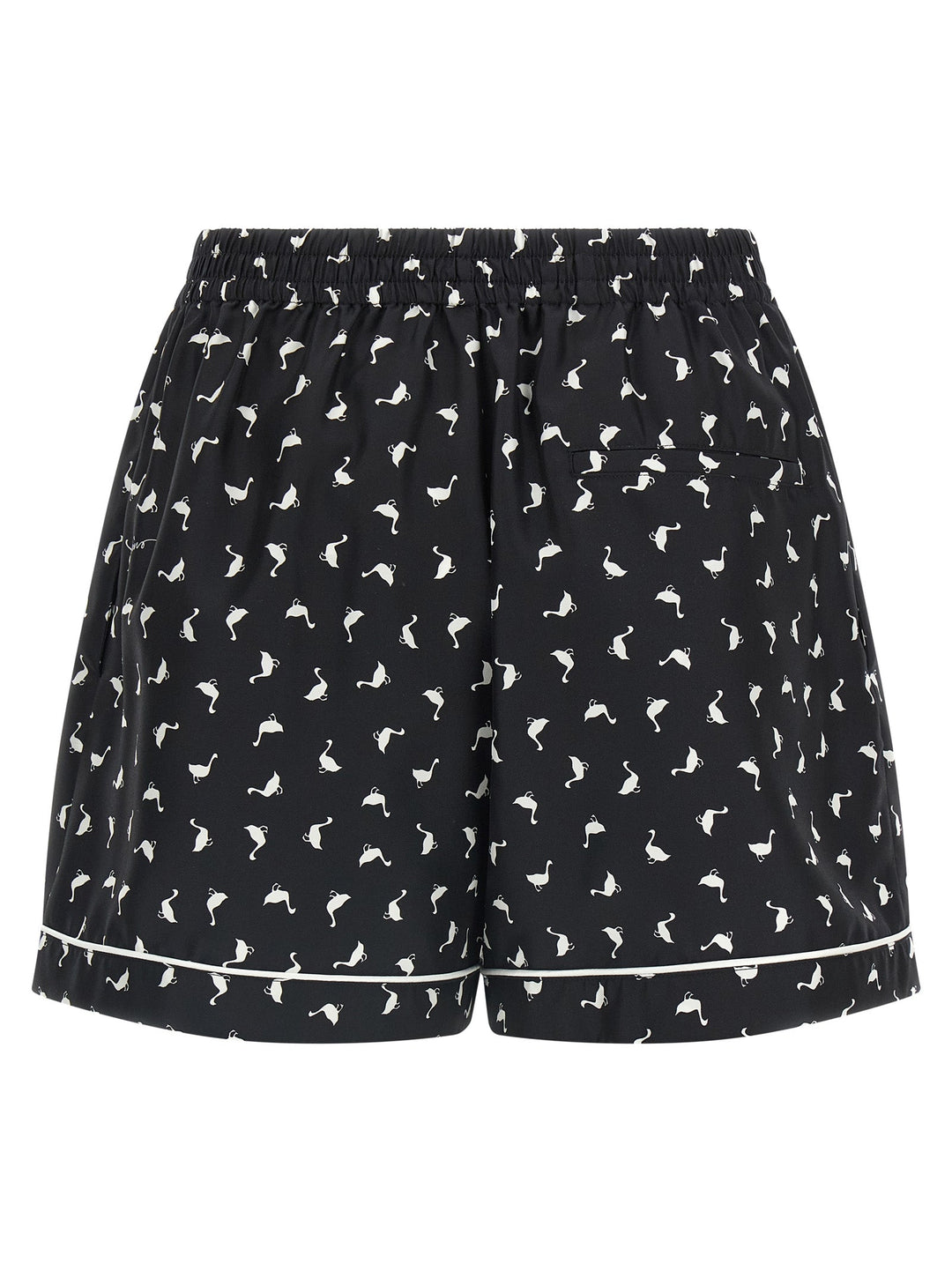 Women’s Moschino Bicolor Silk Bermuda Shorts