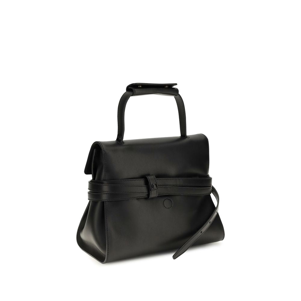 Women’s Moschino Black Calf Leather Bos Taurus Shoulder Bag