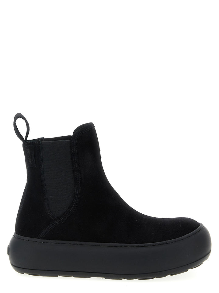 Women’s Moschino Black Calfskin Chelsea Boots