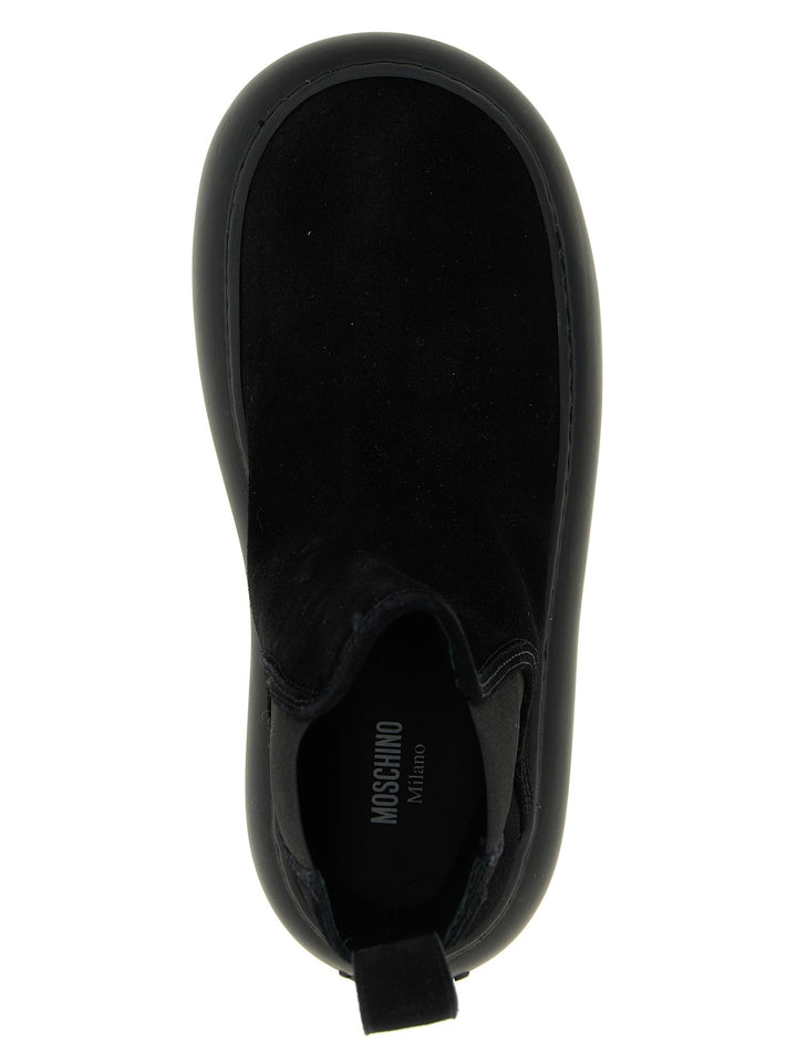 Women’s Moschino Black Calfskin Chelsea Boots