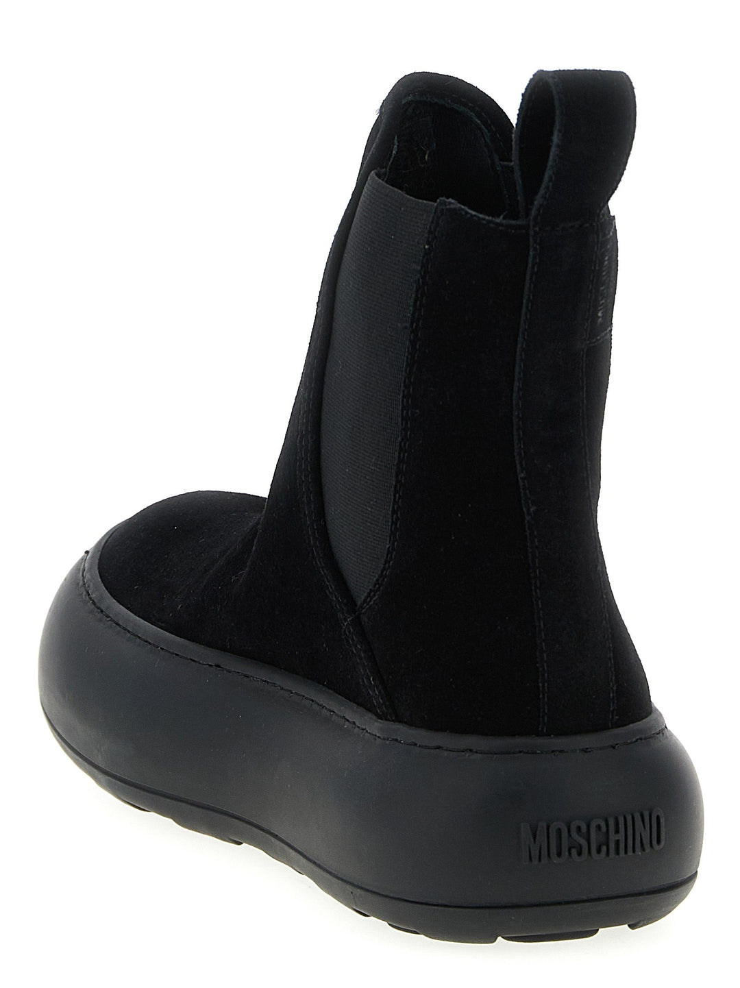 Women’s Moschino Black Calfskin Chelsea Boots