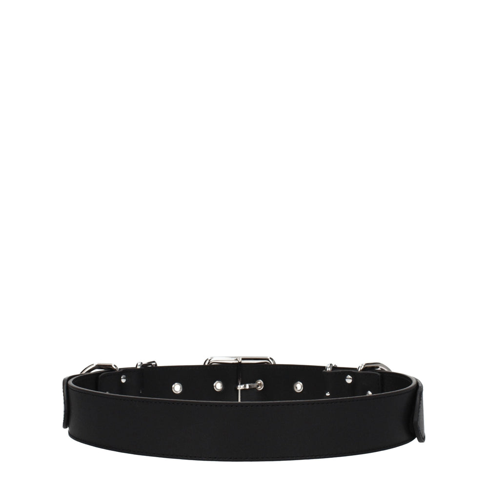 Women’s Moschino Black Leather Belt