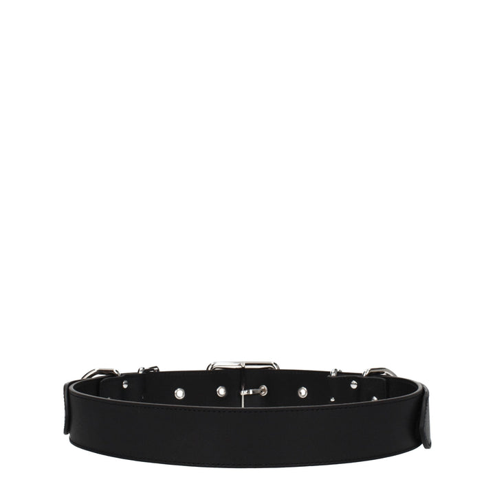 Women’s Moschino Black Leather Belt