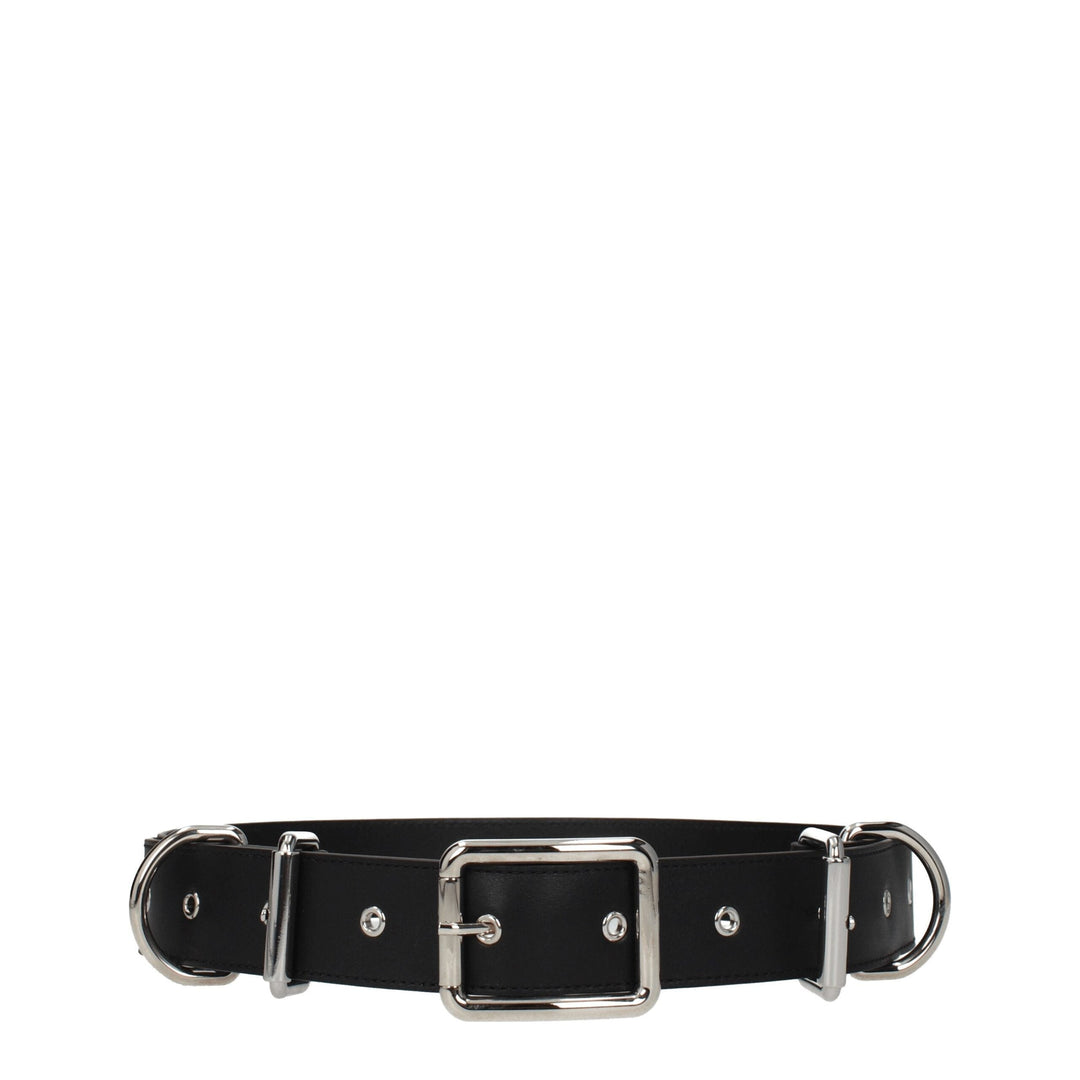 Women’s Moschino Black Leather Belt