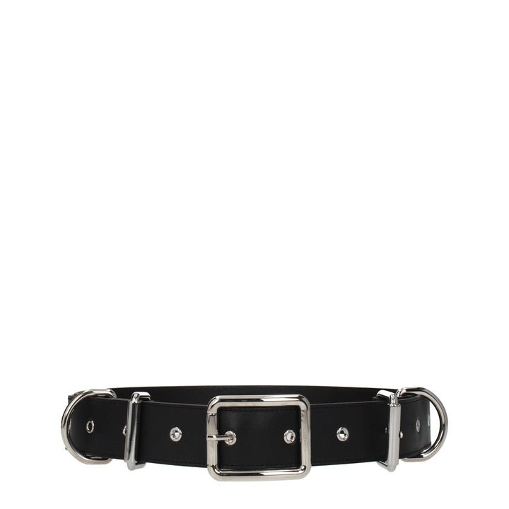 Women’s Moschino Black Leather Belt