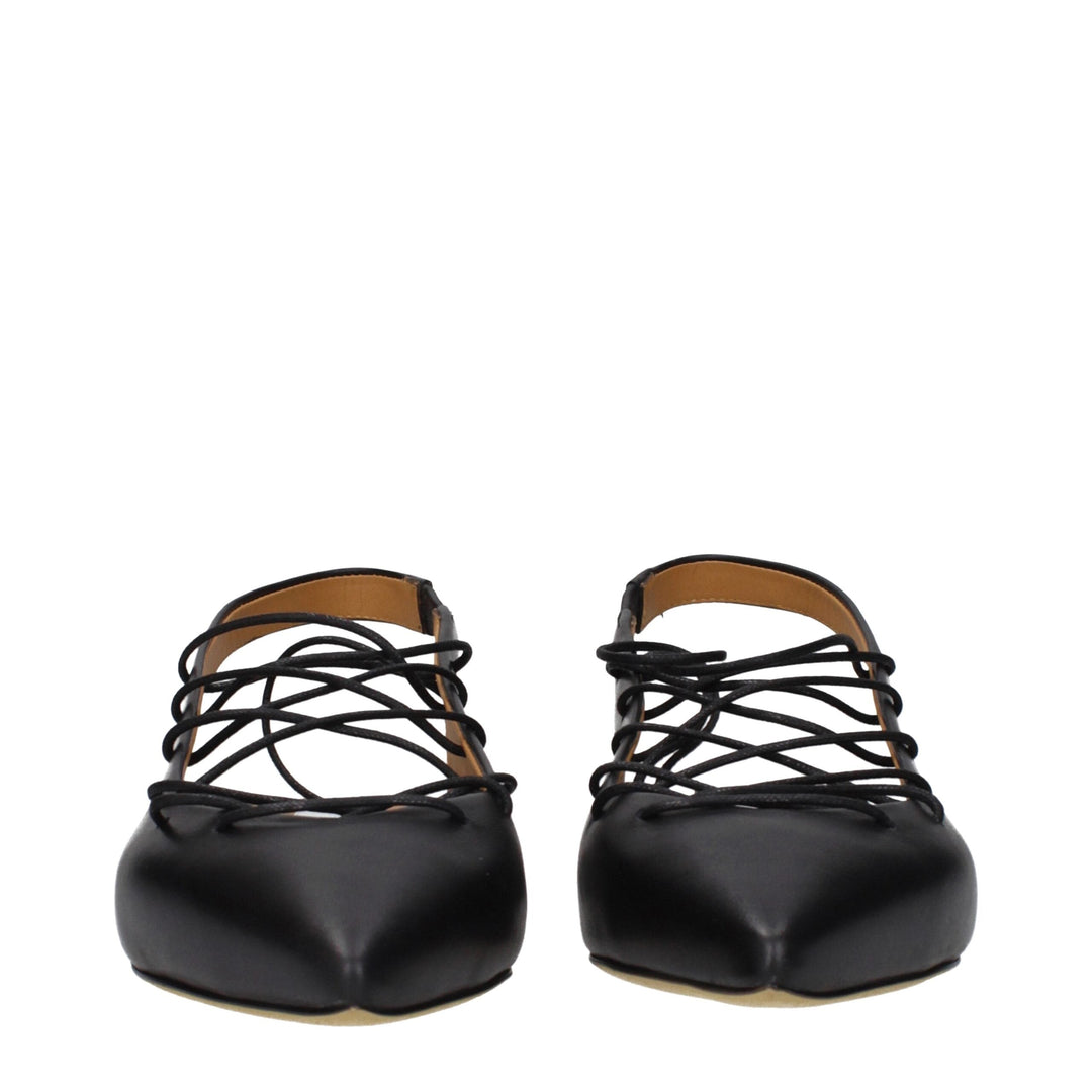 Women’s Moschino Black Leather Flats