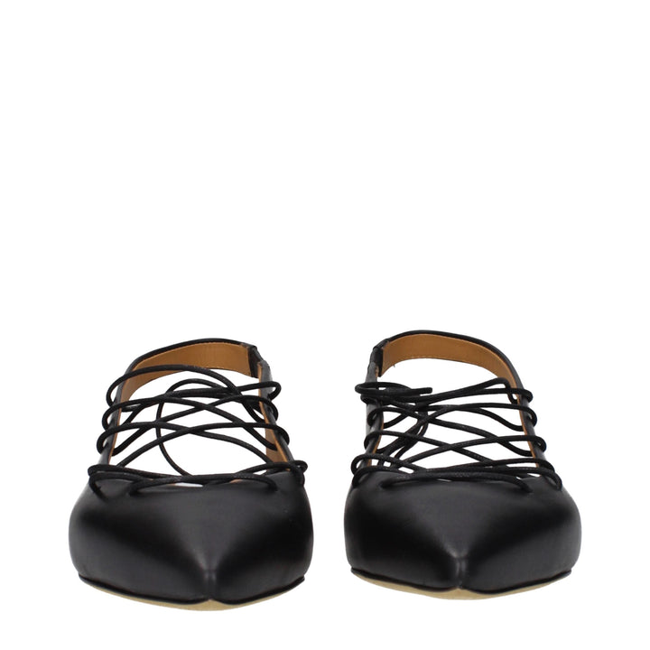 Women’s Moschino Black Leather Flats