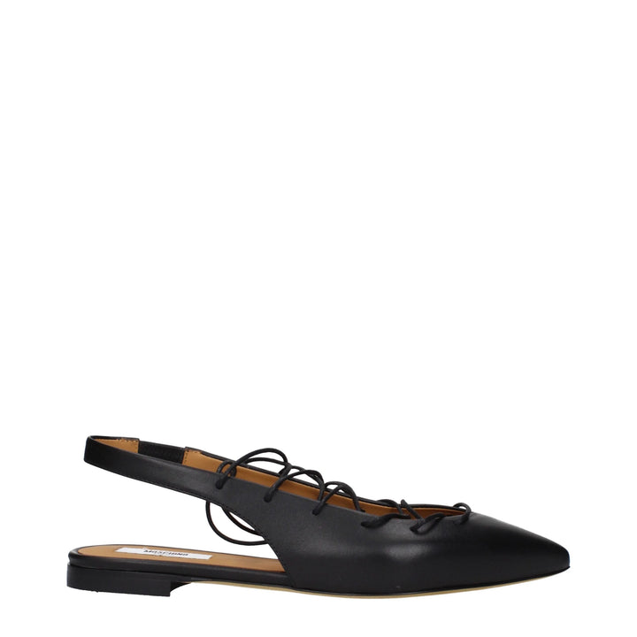 Women’s Moschino Black Leather Flats