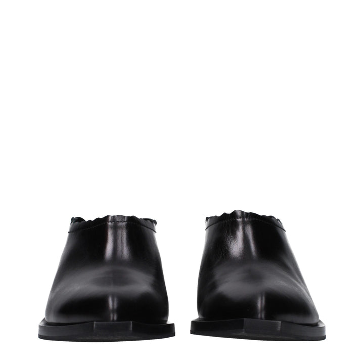 Women’s Moschino Black Leather Mules