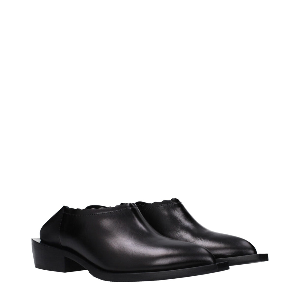 Women’s Moschino Black Leather Mules